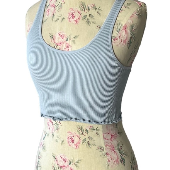 SPIRITUAL GANGSTER Seamless Top Crop Bra, light Blue, size M/L - Picture 6 of 15